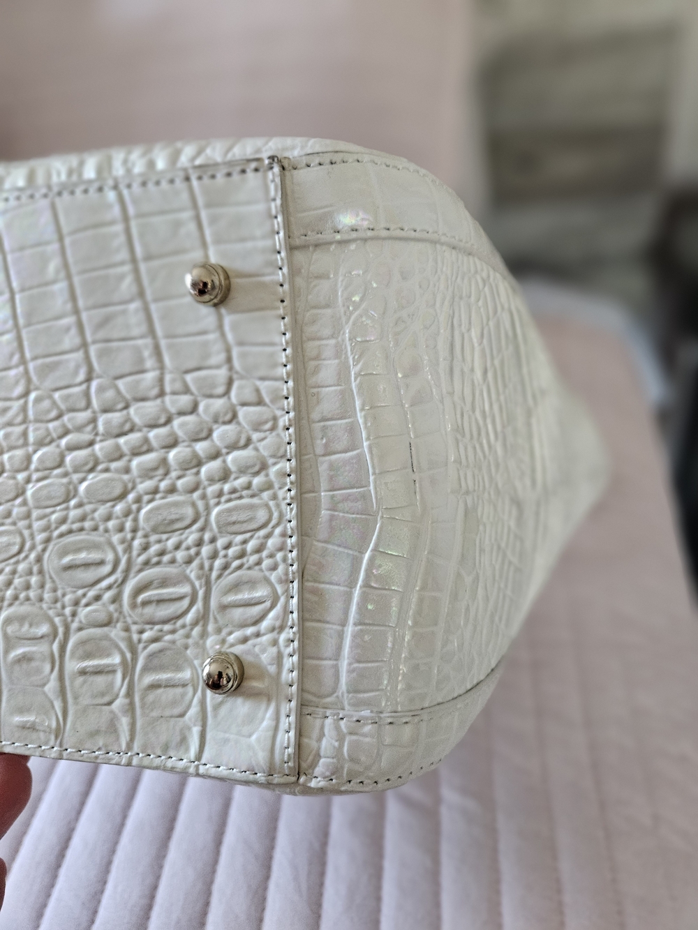 Brahmin Milk Melbourne Large Carla Tote New - Picture 8 of 10